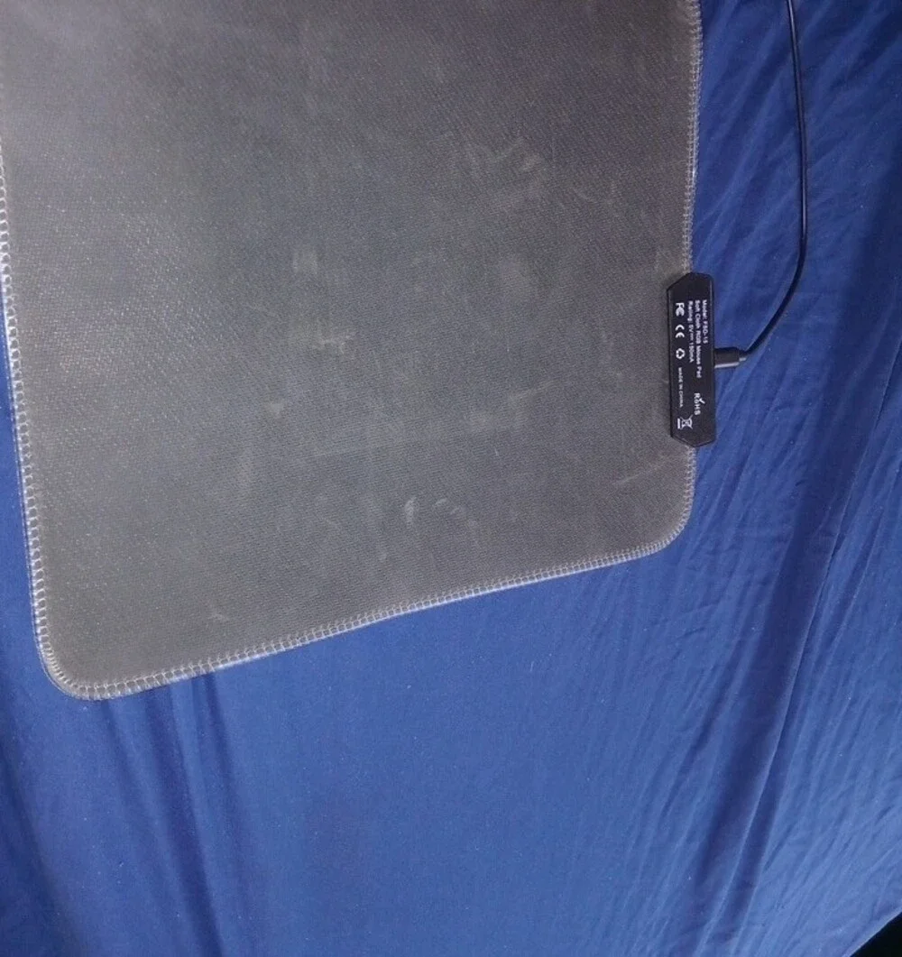 Razer Goliathus Chroma gaming mouse mat, featuring a large black fabric